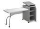 Edupod Teacher's Desk & Lectern Combo, Grey Hammertone